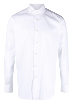 Xacus spread-collar cotton shirt - White