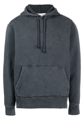 JW Anderson logo-embroidered hoodie - Black
