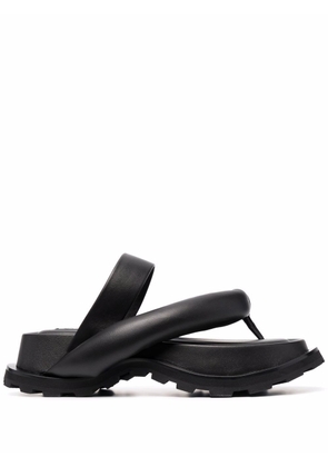 Jil Sander chunky leather sandals - Black