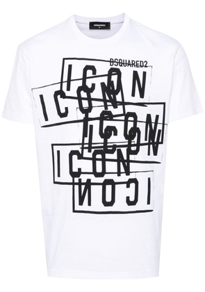 DSQUARED2 Icon Stamps cotton T-shirt - White