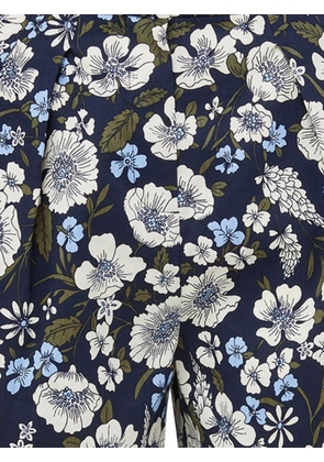 Veronica Beard Babine floral-print shorts - Blue