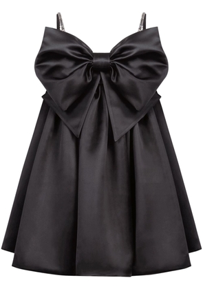 Nina Ricci oversized-bow crystal-embellished minidress - Black