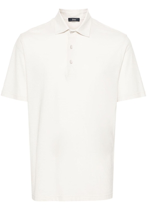 Herno lightweight cotton polo shirt - Neutrals