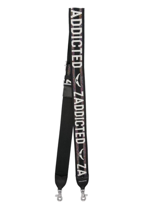 Zadig&Voltaire logo-jacquard shoulder strap - Black