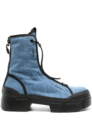 Vic Matie toggle-fastening denim ankle boots - Blue