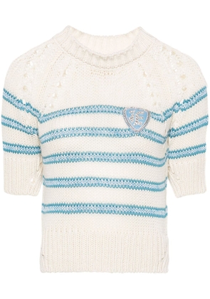 Ermanno Scervino striped knitted top - Neutrals