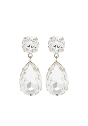 Moschino drop glass-crystal earrings - Silver