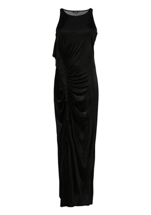 Atlein single-sleeve ruched gown - Black
