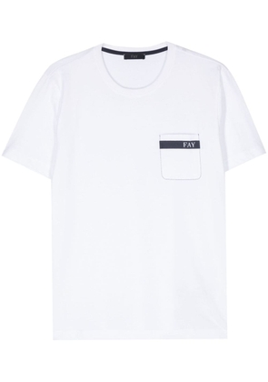 Fay logo-printed cotton T-shirt - White
