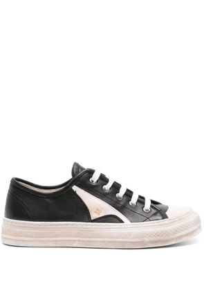 Moma panelled leather sneakers - Black