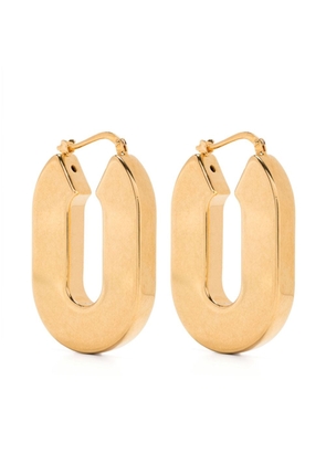 Jil Sander polished hinged hoop earrings - Gold