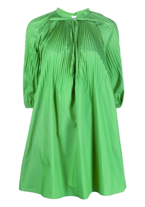 RED Valentino pleated cotton minidress - Green