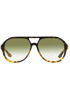Victoria Beckham Eyewear tortoiseshell pilot-frame sunglasses - Brown
