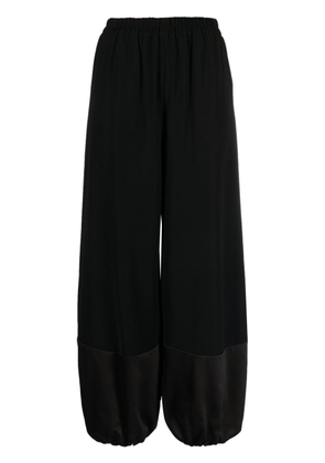 Emporio Armani Technical-fabric tapered trousers - Black