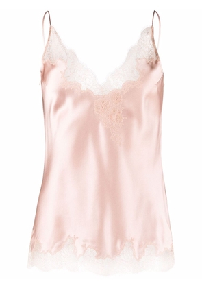 Carine Gilson floral-embroidered top - Neutrals