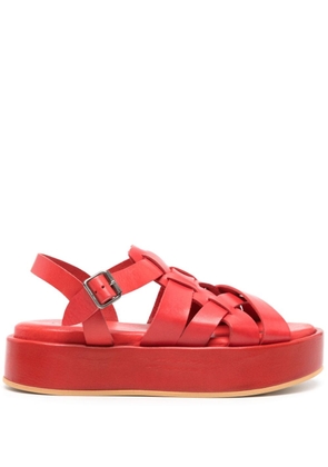 Moma Arizona Raw leather sandals - Red