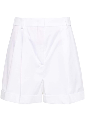 Moschino patch-detail poplin shorts - White