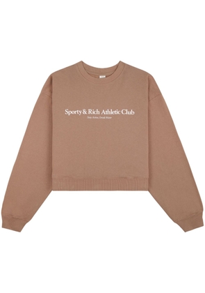 Sporty & Rich Athletic Club cropped sweatshirt - Brown