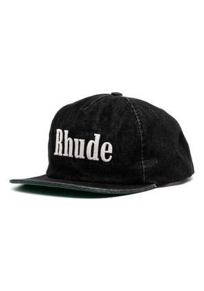 RHUDE logo-embroidered denim baseball cap - Black