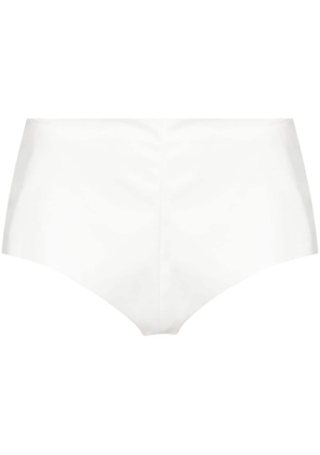 Lardini faux-leather mini shorts - White