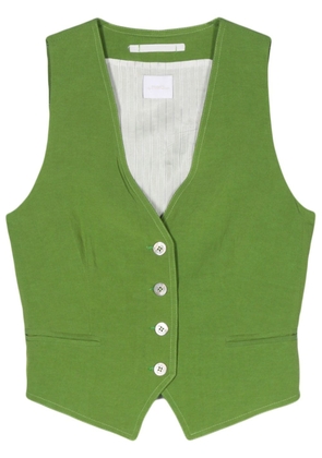 Merci shantung buttoned vest - Green