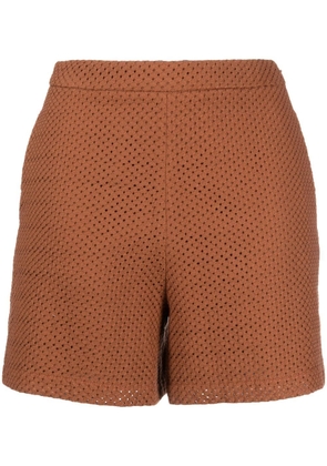 Federica Tosi high-waisted shorts - Brown