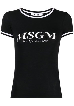 MSGM logo-print short-sleeve T-shirt - Black