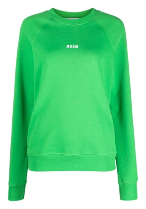 MSGM logo-print cotton sweatshirt - Green