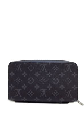 Louis Vuitton Pre-Owned large Monogram Eclipse Zippy wallet - Black