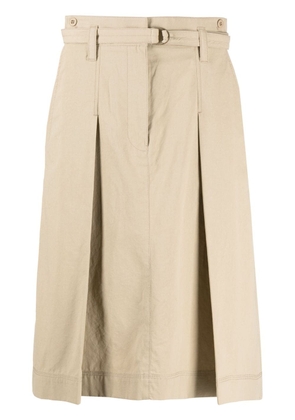 STUDIO TOMBOY pleat-detail belted cotton skirt - Brown