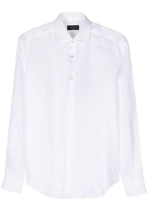 Dell'oglio spread-collar linen shirt - White