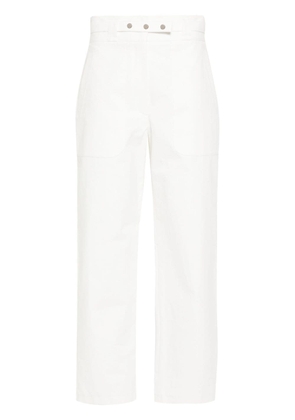 IRO belted cotton tapered trousers - White