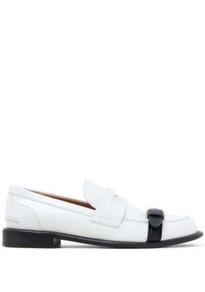 JW Anderson Mocassini Animated leather loafers - White