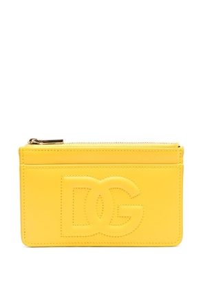 Dolce & Gabbana medium DG-embossed card holder - Yellow