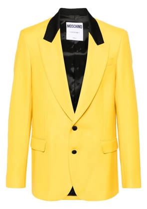 Moschino single-breasted twill blazer - Yellow
