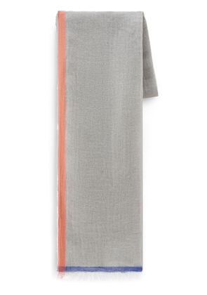 Woolrich contrast-stripe scarf - Grey