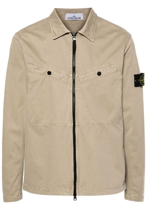 Stone Island Compass-badge gabardine jacket - Neutrals