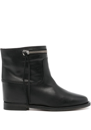 Via Roma 15 leather ankle boots - Black