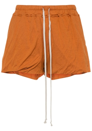 Rick Owens side-slits jersey shorts - Orange