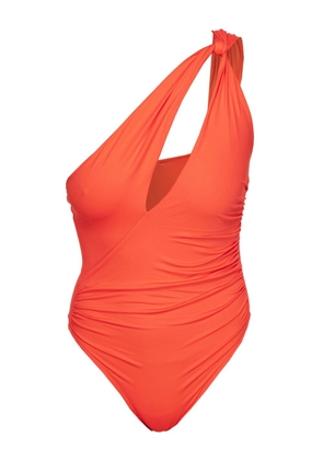 PINKO one-shoulder cut-out swimsuit - Orange