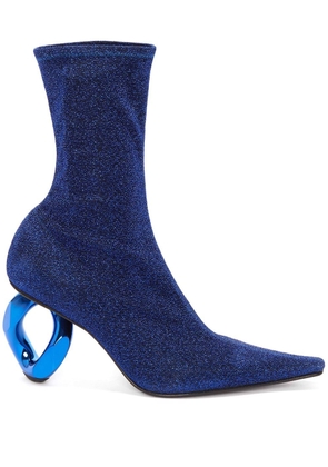 JW Anderson lurex ankle sock boots - Blue
