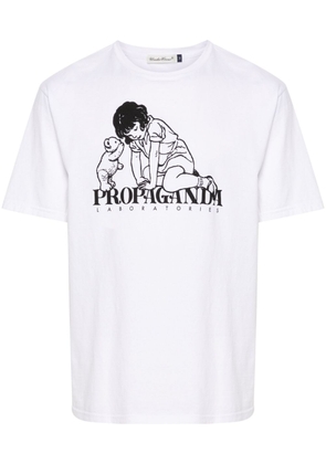 Undercover slogan-print cotton T-shirt - White