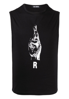 Raf Simons graphic-print sleeveless vest - Black