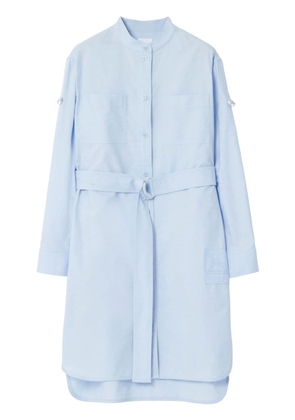 Burberry belted cotton shirt dress - Blue