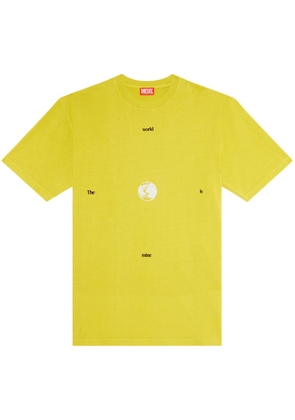 Diesel T-Wash-L9 cotton T-shirt - Yellow
