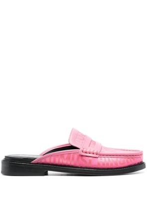 Moschino logo-pattern loafers - Pink