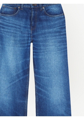 AMI Paris faded-effect straight-leg jeans - Blue