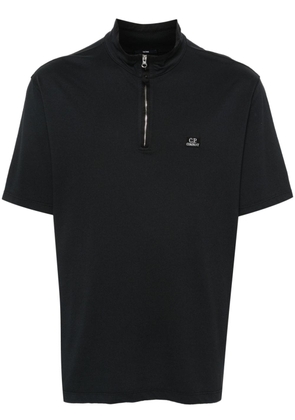 C.P. Company logo-patch piqué polo shirt - Black