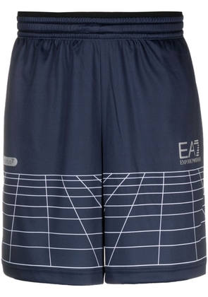 Ea7 Emporio Armani logo-print elasticated shorts - Blue