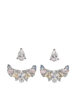 Anabela Chan 18kt white gold Twinkle Ear-Jacket earrings - Silver
